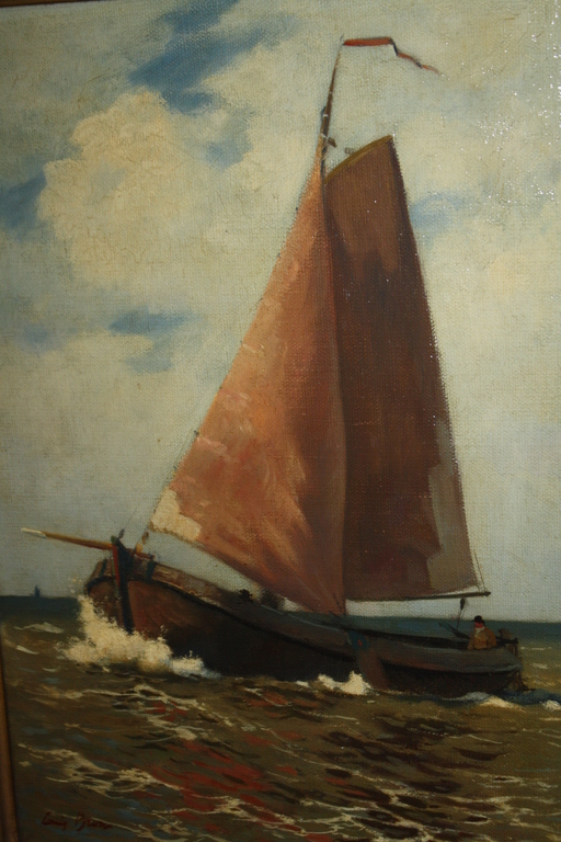 LOUIS BRON  - LEIDSCHE SCHOOL - ZEILBOOT OP NOORDZEE - LEIDEN kopen? Bied vanaf 300!