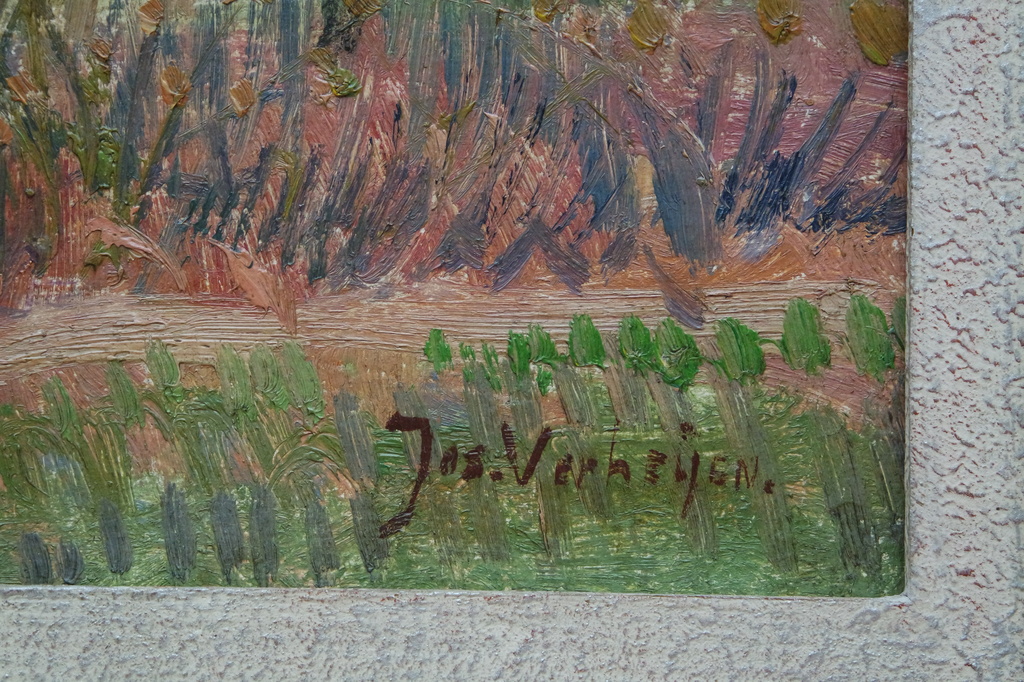 Josef Verheijen ( 1899-1976 ) - olieverf op doek - boerderijen in de herfst kopen? Bied vanaf 190!