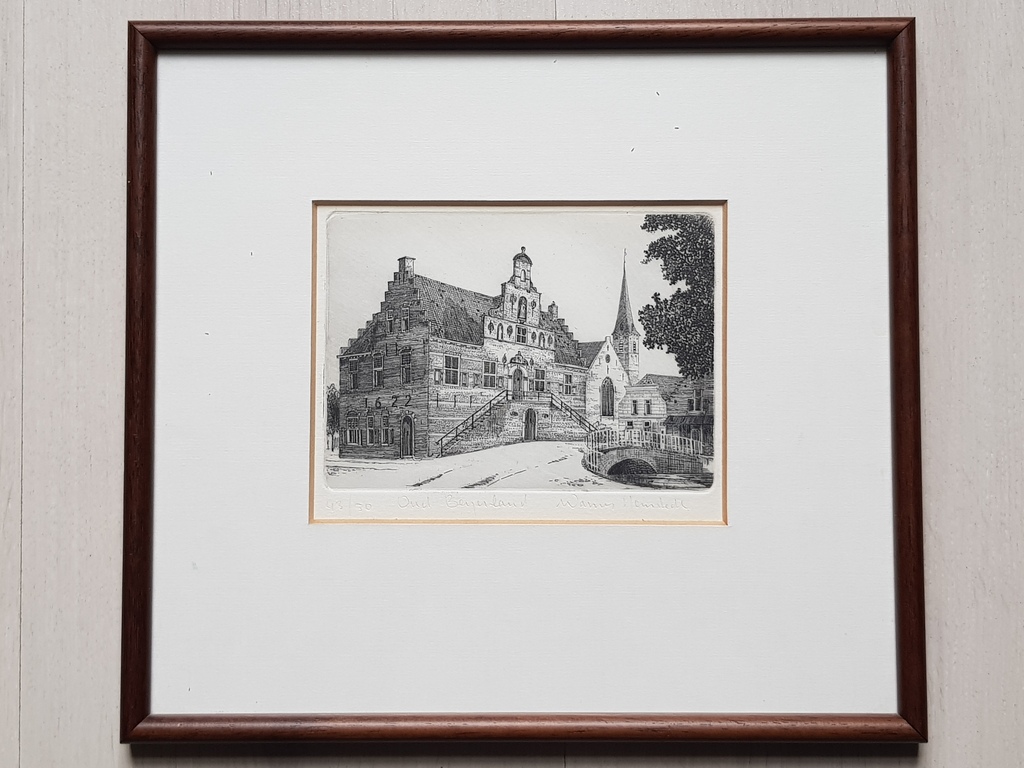 Warner Hemstede - Oud Beijerland - Gesigneerde ets kopen? Bied vanaf 1!