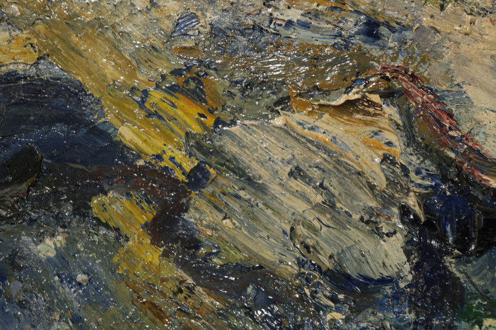 Eduard Flor: Olieverf op Doek, Branding - Ingelijst (Groot) kopen? Bied vanaf 850!