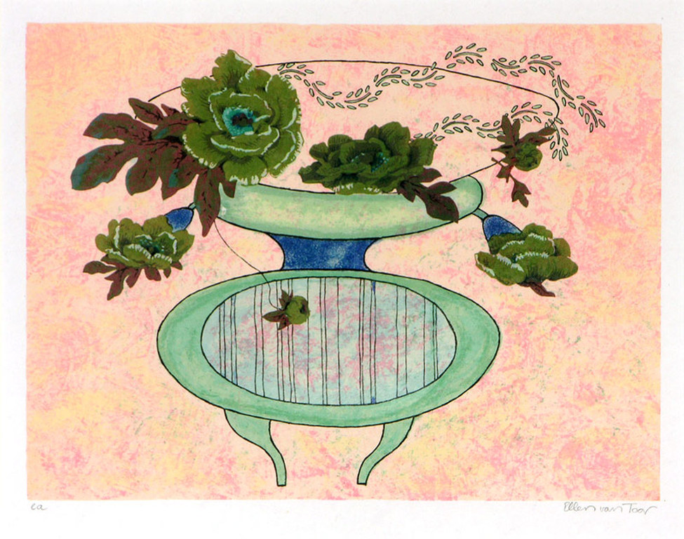 Ellen van Toor, zeefdruk: Herfstschaal kopen? Bied vanaf 40!