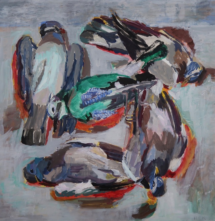 Hans Ebeling Koning: Gouache, Duiven - Ingelijst kopen? Bied vanaf 80!