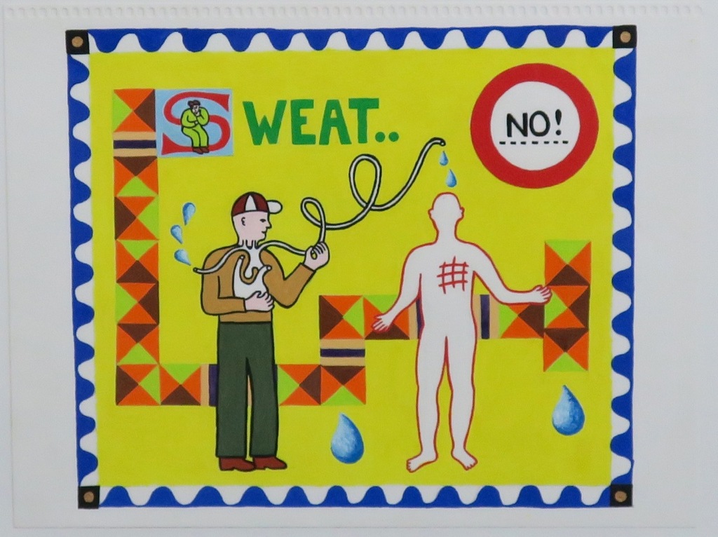 Pam Emmerik: Gouache, Sweat, no Sweat - Ingelijst kopen? Bied vanaf 35!