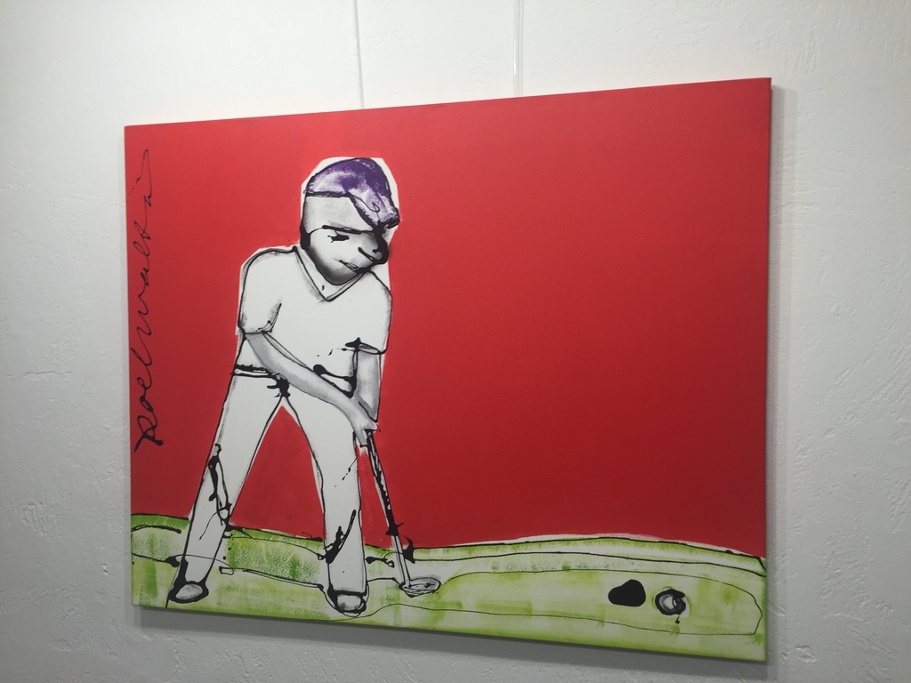 Roel Walta acrylverf op doek  Titel: GOLF kopen? Bied vanaf 1!