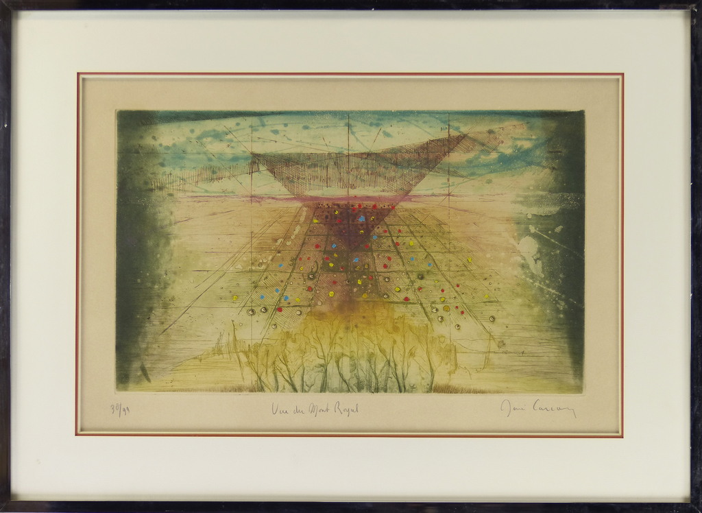 René Carcan (1925-1993), ets en aquatint, ''Vue du Mont Royal kopen? Bied vanaf 30!