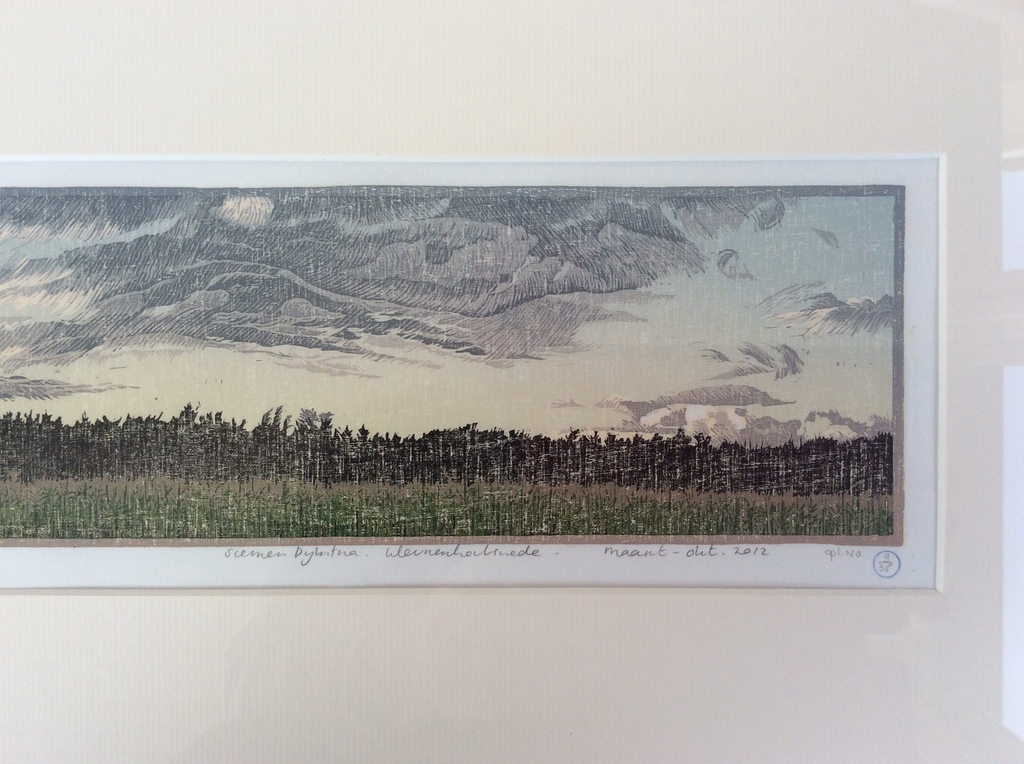 Siemen Dijkstra, Kleurenhoutsnede, Landschap Oosteres Lhee Drenthe kopen? Bied vanaf 225!