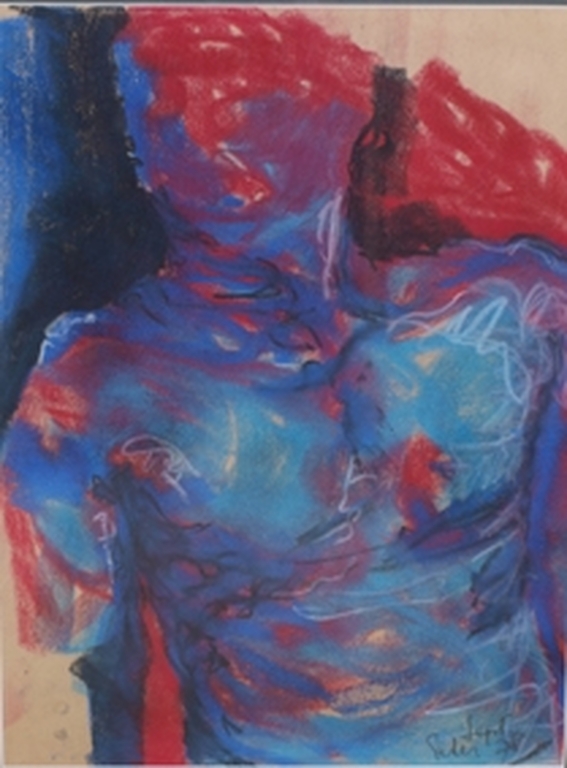 Pieter L. Schotman - 'Torso' - pastel op papier - Schitterend Gelijst ! kopen? Bied vanaf 99!