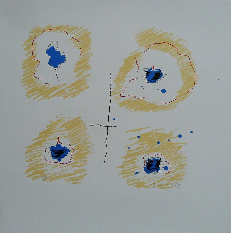 Gerard Verdijk - de Blauwe Wolk - Zeefdruk kopen? Bied vanaf 45!