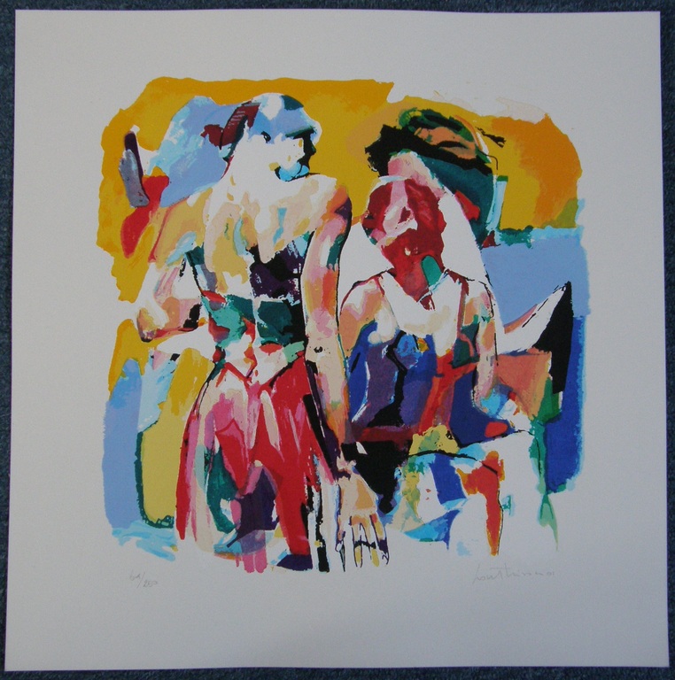 Lou Thissen: zeefdruk, genummerd en potloodgesigneerd verkocht voor € 55!