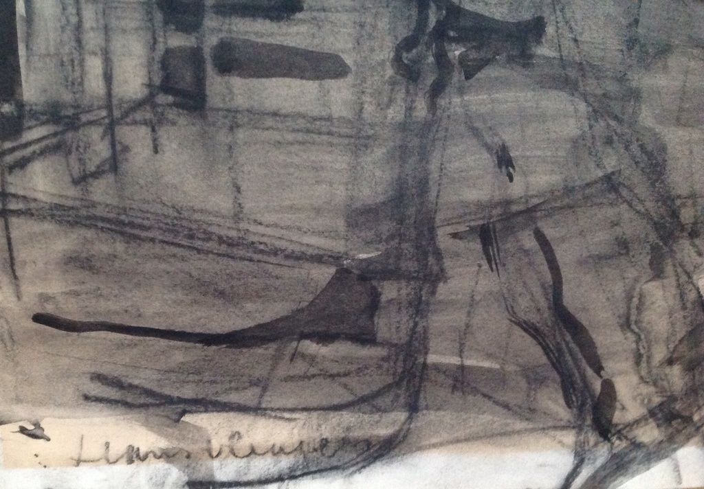 Hans Vleugels: houtskooltekening, Stad kopen? Bied vanaf 15!