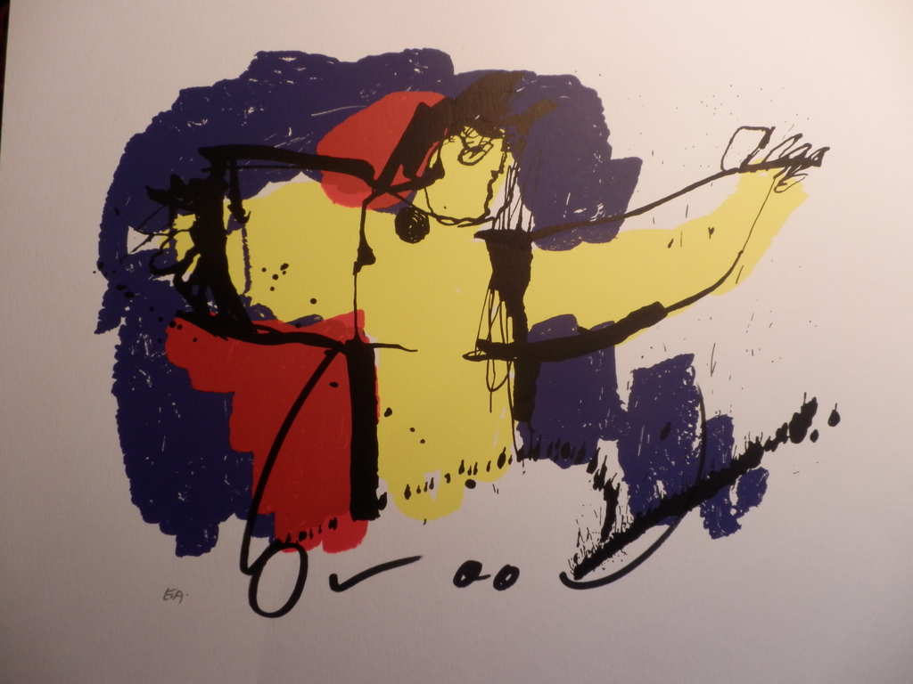 HERMAN BROOD, Gelimiteerde en HANDGESIGNEERDE Zeefdruk BRASIL GOD verkocht voor € 91!