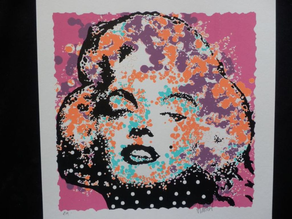AD van HASSEL  Zeefdruk  MARYLIN MONROE  ROSE  Handgesigneerd kopen? Bied vanaf 1!