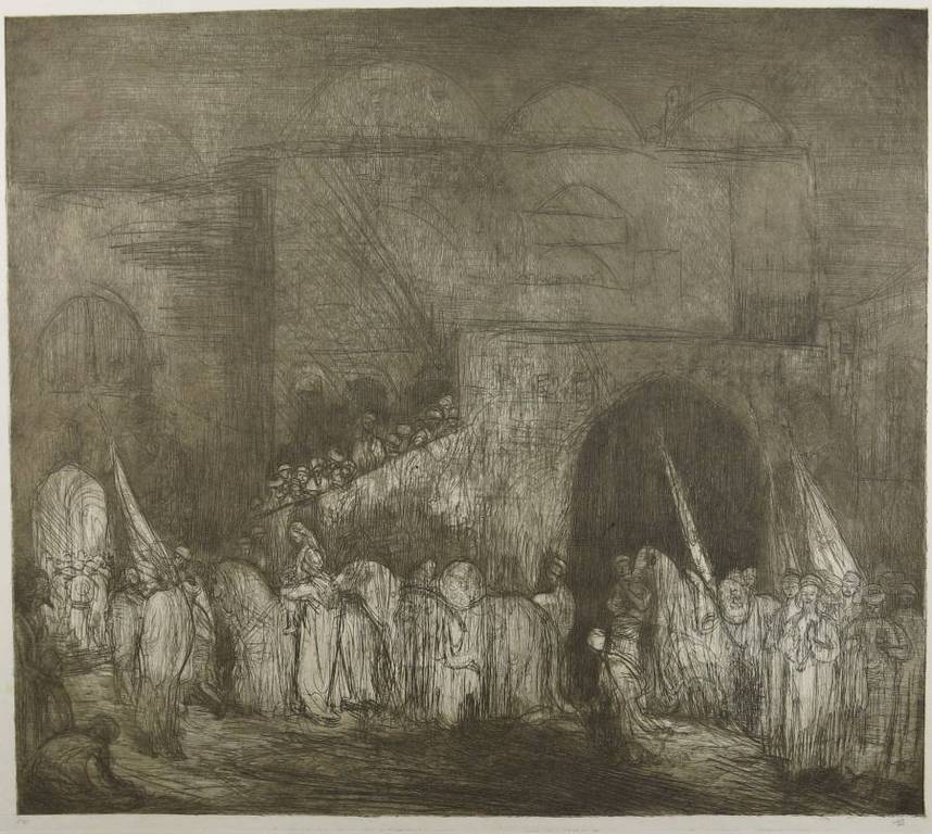 Marius Bauer: Ets, Een Perzisch Feest verkocht voor € 250!