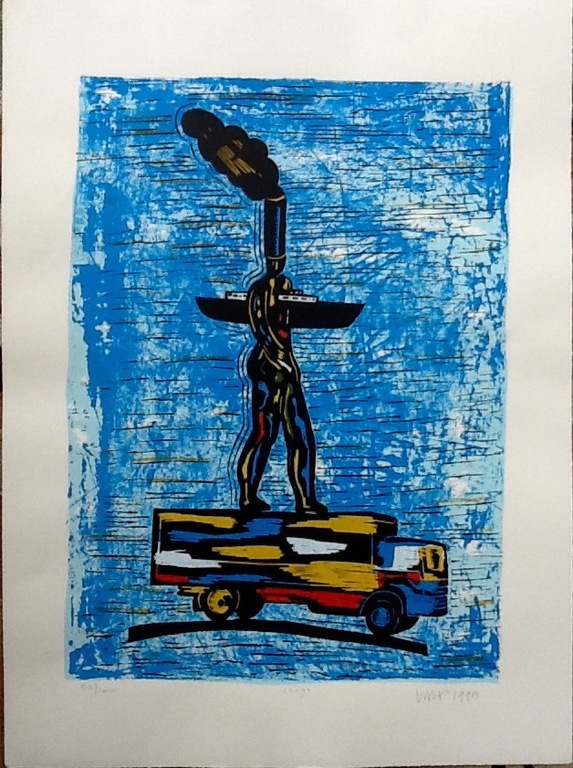 Hans Wap, gesigneerde zeefdruk, Cargo kopen? Bied vanaf 40!