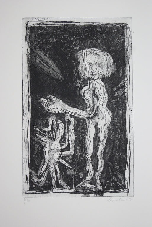 lucebert, ets (kleine oplage: totaal 40 !) verkocht voor € 145!