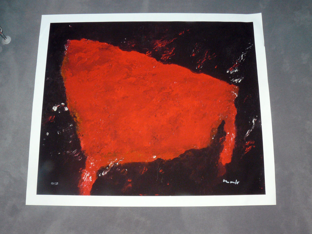 ARMANDO. -Der Tisch- Gloedvolle Glicee op linnen. Handgesign. Oplage 25.ZELDZAAM kopen? Bied vanaf 225!