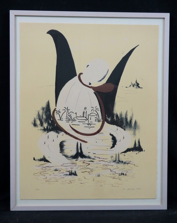 Nour-Eddin Jarram: Litho, Z.T. II - Ingelijst kopen? Bied vanaf 20!