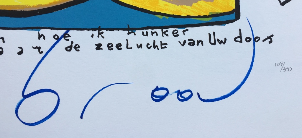 Herman Brood - Originele hand gesigneerde zeefdruk - Oh, hoe ik hunker  kopen? Bied vanaf 1!