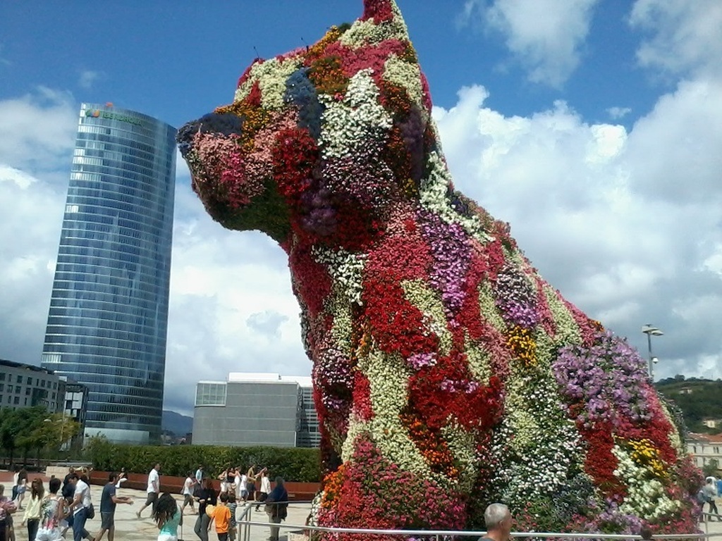 Jeff Koons, oranje Multiple "Puppy" 1992, Bilbao Guggenheim kopen? Bied vanaf 75!