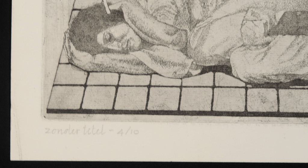 Onbekend gesigneerd: Ets, Zonder titel kopen? Bied vanaf 1!