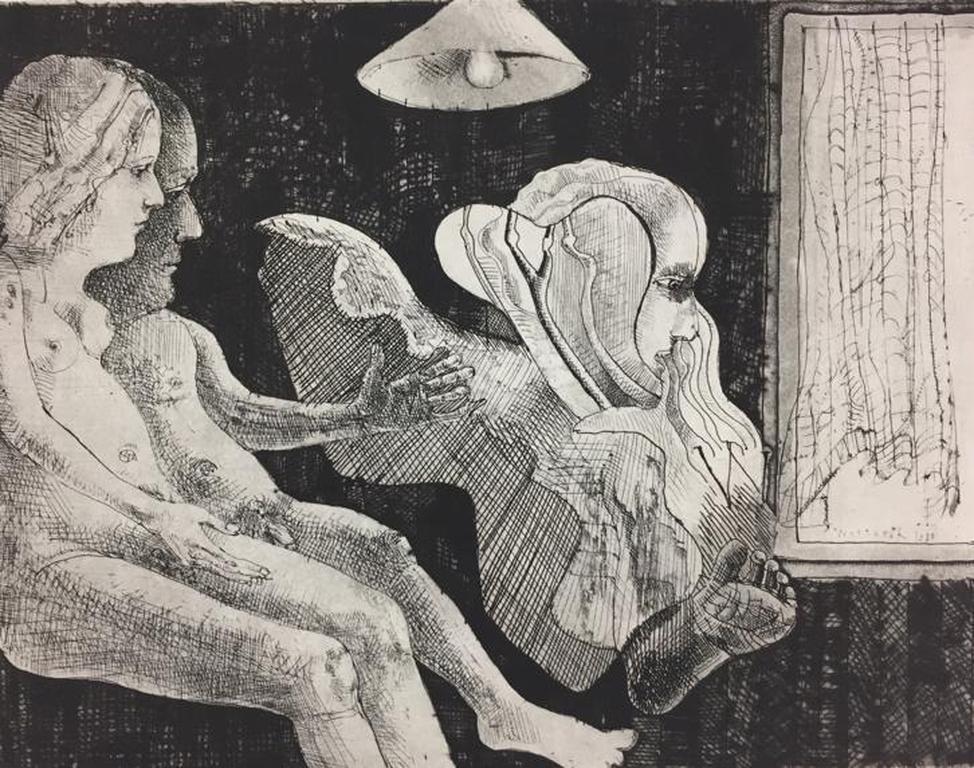 Co Westerik, ets, 'Twee naakten met verschijning', Prent 190, 1971 kopen? Bied vanaf 249!
