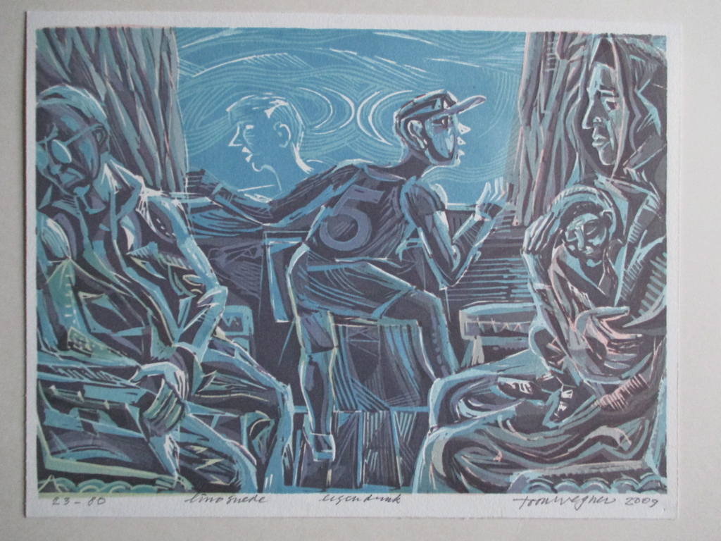 Toon Wegner, linosnede, 2009 kopen? Bied vanaf 15!