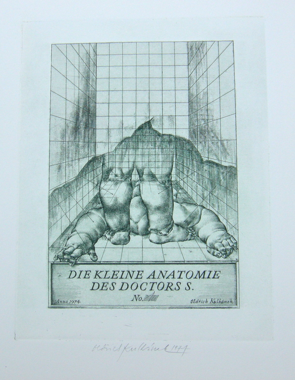 Oldrich Kulhanek, map met 5 kleurenetsen: DIE KLEINE ANATOMIE DES DOCTORS S. verkocht voor € 368!