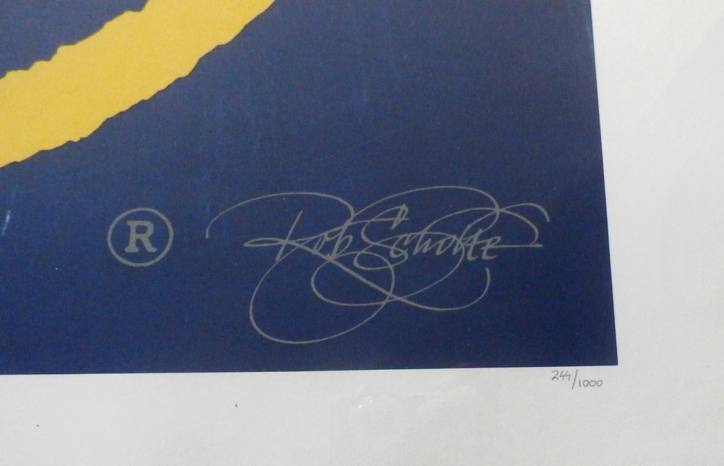 Rob Scholte - ingelijste zeefdruk: Copyright kopen? Bied vanaf 125!