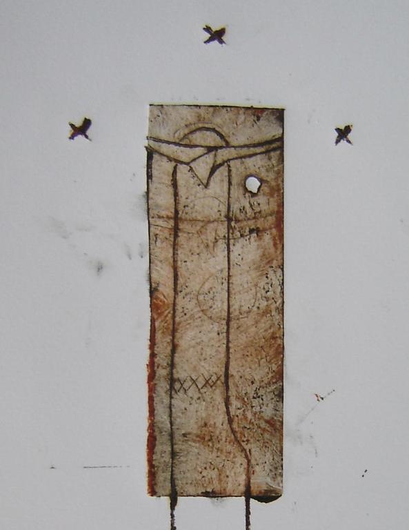 Staand figuur (ets en inkttekening) kopen? Bied vanaf 20!