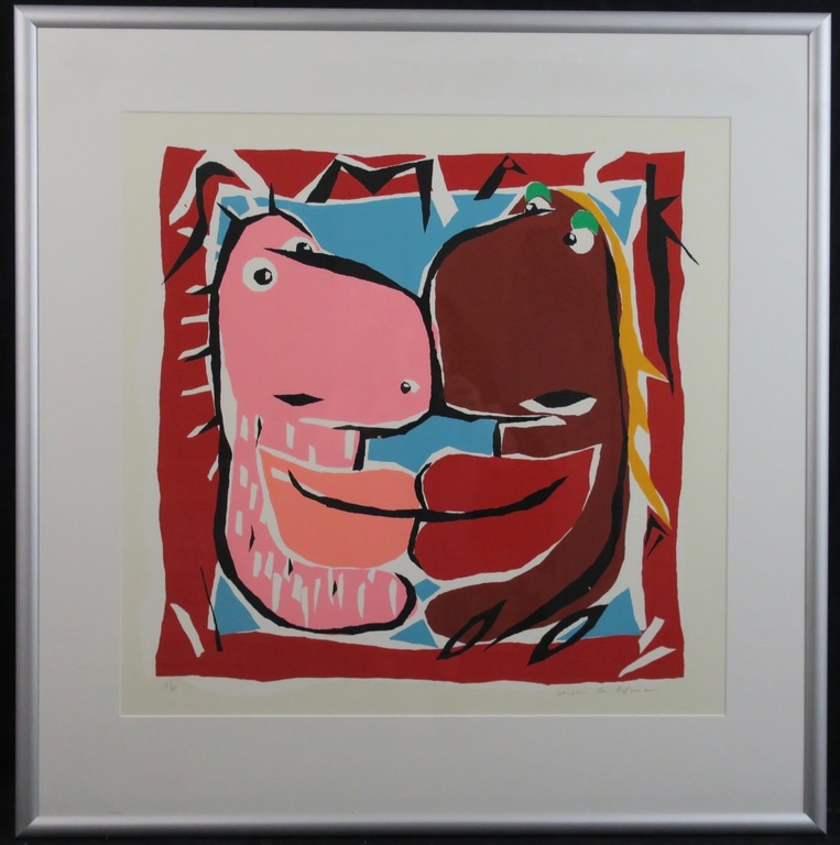 Jeroen Gerlofsma: Zeefdruk, Smak - Ingelijst verkocht voor € 45!