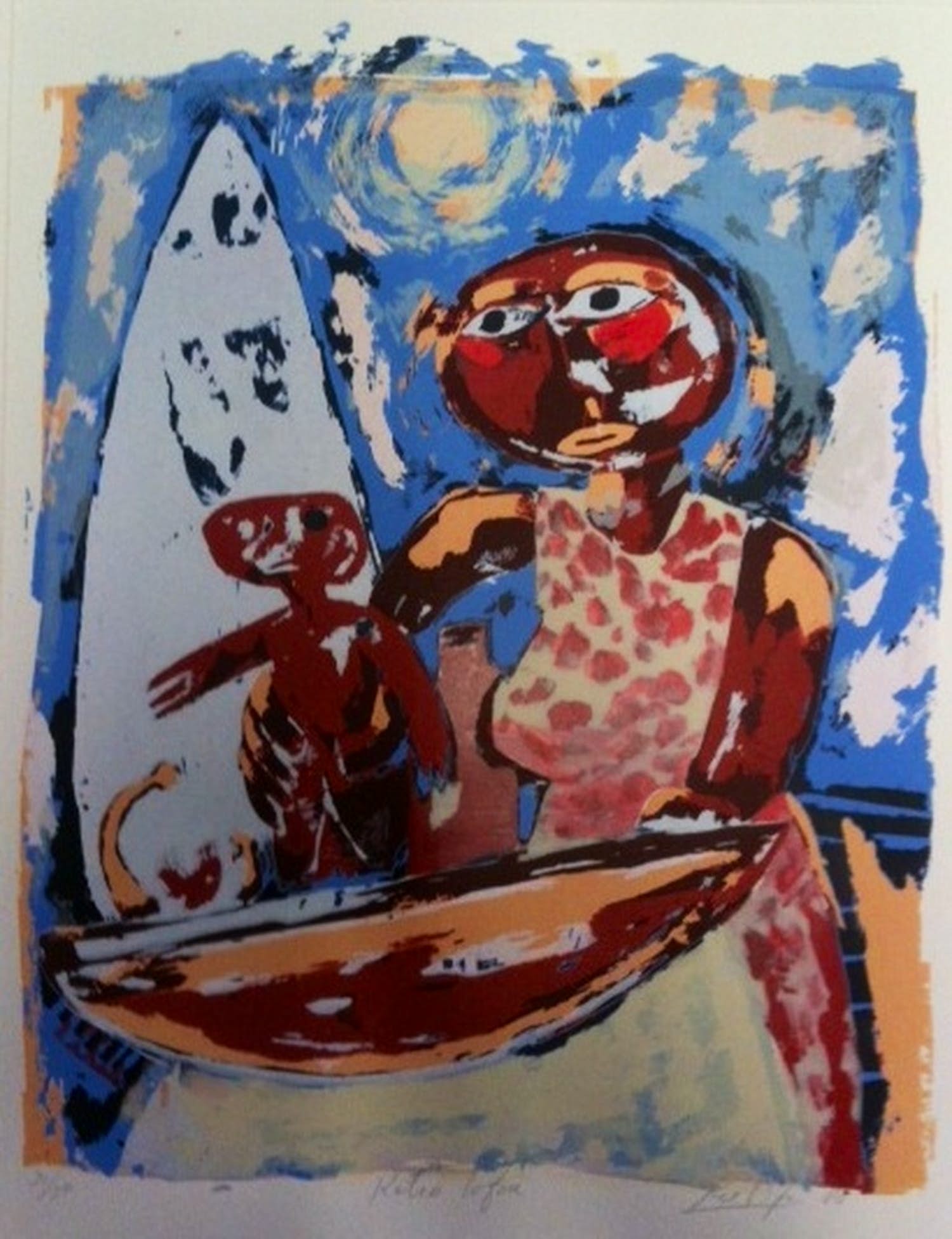 John Lie a Fo - John Lie a Fo, prachtige zeefdruk uit 1988 31/50 verkocht voor € 65!