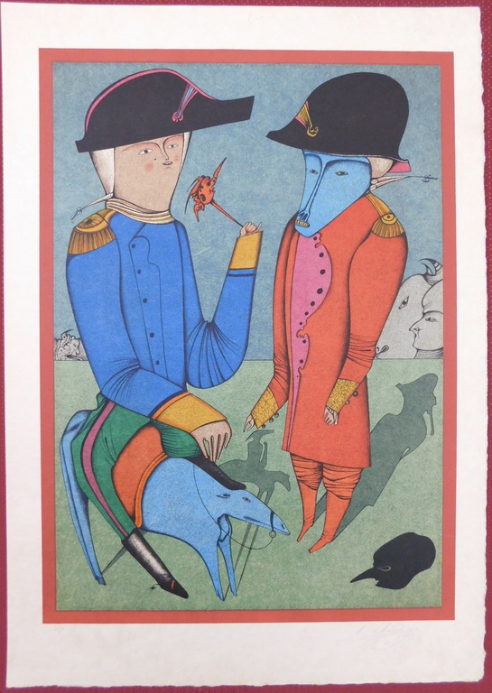 Mikhail Chemiakin - Kleurenlitho - Carnaval de ST. Petersburg: le Chien Conduit kopen? Bied vanaf 100!