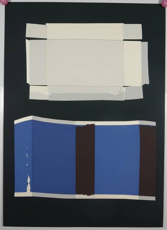 Lode Pemmelaar: Zeefdruk, Uitgevouwen luciferdoosje kopen? Bied vanaf 70!