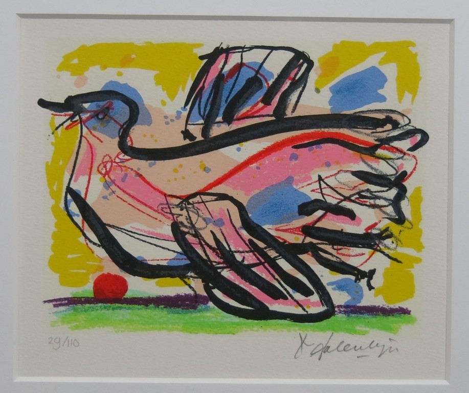 Kees Salentijn: Litho, Vogel - Ingelijst kopen? Bied vanaf 50!