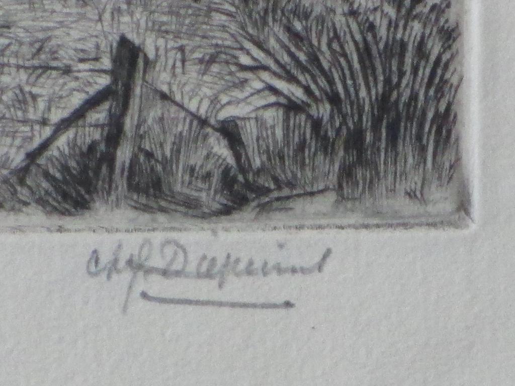 A.G.Dieperink, Hollands landschap, Ets kopen? Bied vanaf 25!