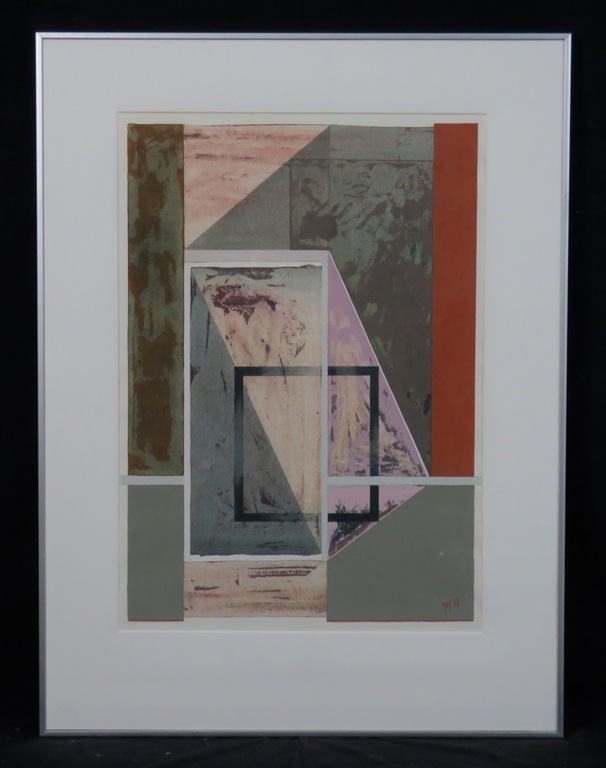 Jaap Versteegh: Gouache, Zonder titel - Ingelijst verkocht voor € 80!