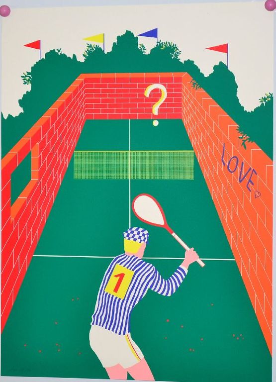 Etienne Elias: Tennisspeler zeefdruk kopen? Bied vanaf 120!