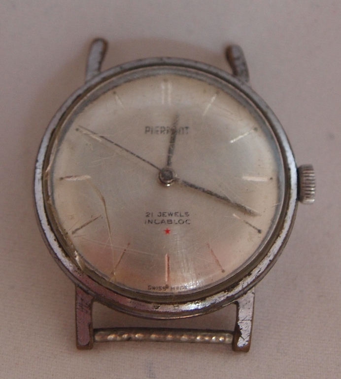 twee vintage 'klus' heren horloges; Pierpont 21 jewels autom. & Ruhla mechanisch kopen? Bied vanaf 1!