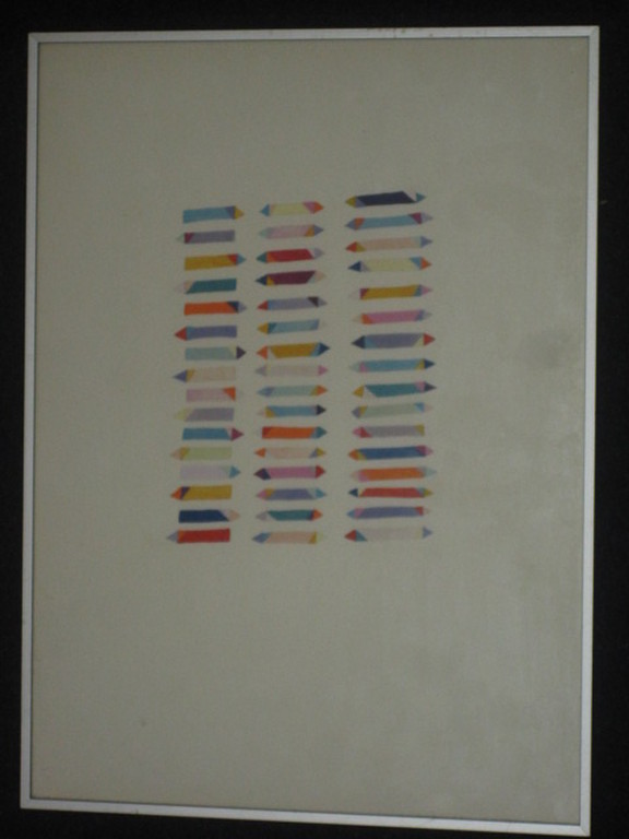 vroeg werk van Helene Briels (1954 -) aquarel "horizontale lijntjes" 1978 kopen? Bied vanaf 1!