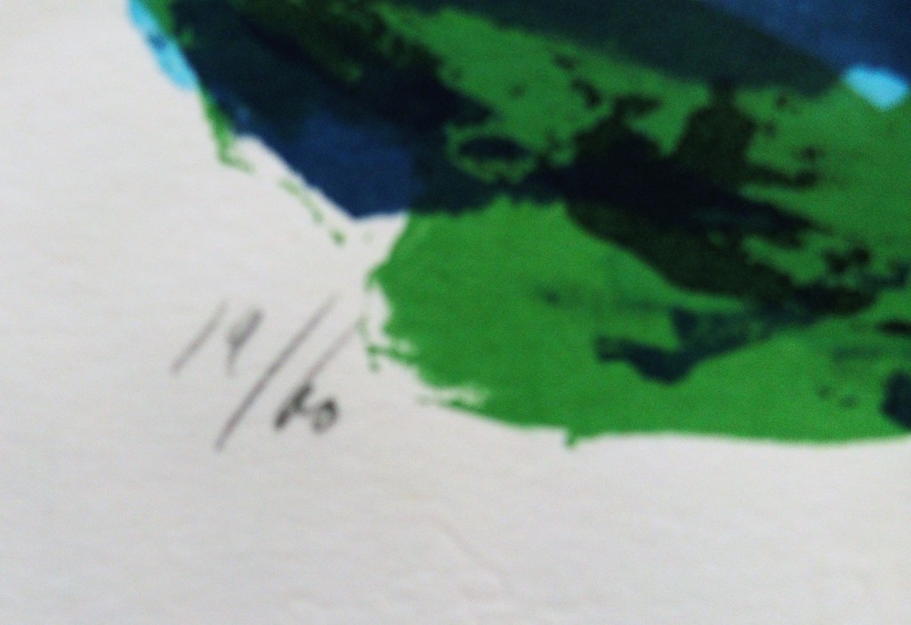 John Lie a Fo  blauwe vogel zeefdruk kopen? Bied vanaf 50!