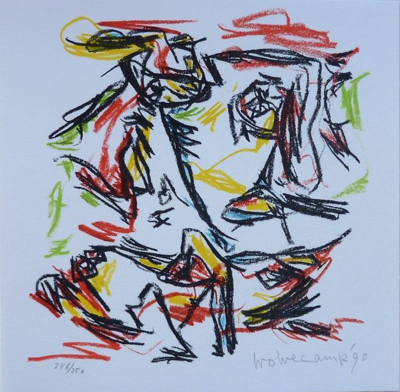 Cobra- Theo Wolvecamp, 2 Kleurenzeefdrukken, 1990, gesigneerd + boek kopen? Bied vanaf 200!