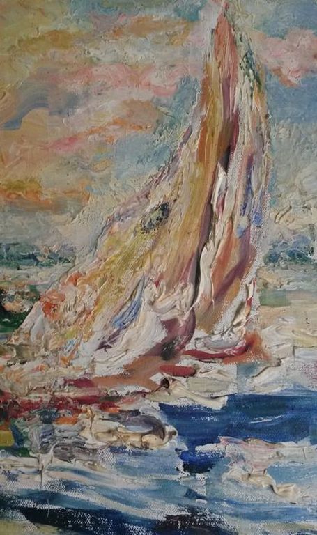 Jacoba Hendrika Wieringa - Botters op het meer - olieverf op doek - gesigneerd kopen? Bied vanaf 175!