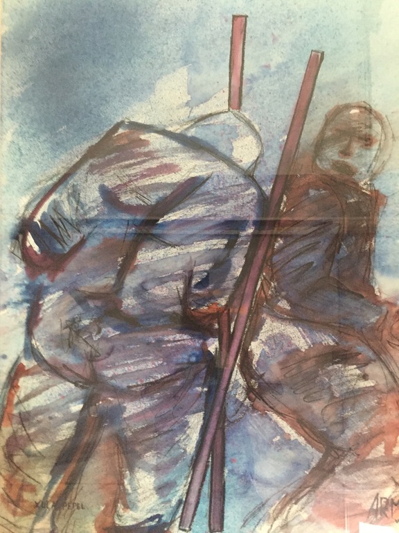 Ad Arma origineel werk gemengde technieken Xulapepel verkocht voor € 45!