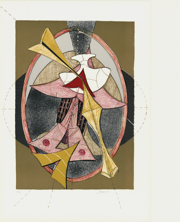 Paolo Boni - Paolo Boni. -Compositie III- Kleurenlithografie op Bütten, Handgesigneerd. kopen? Bied vanaf 59!