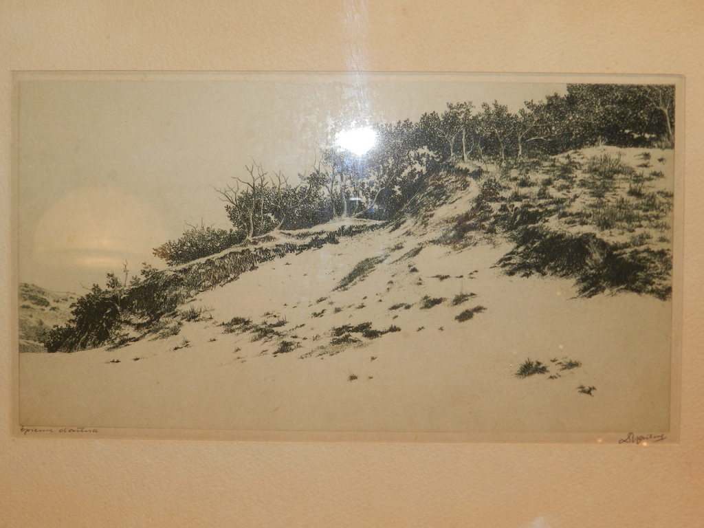 Dirk Harting. Ets. Duinlandschap. kopen? Bied vanaf 200!