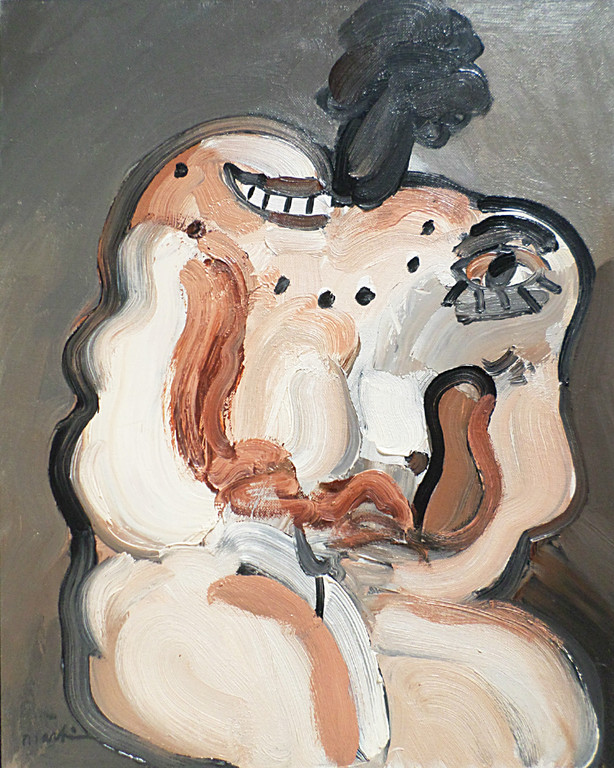 Anton Martineau - Glimlachende vrouw, olieverf op canvasboard kopen? Bied vanaf 250!