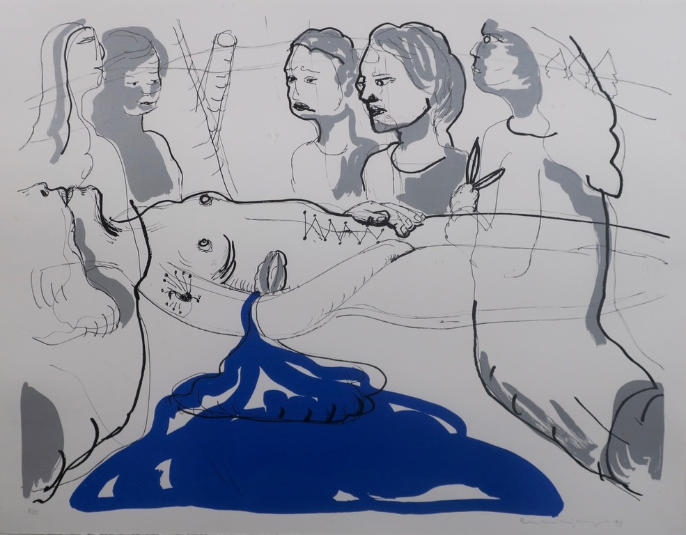 Rinke Nijburg: Litho, Ontmoeting - Ingelijst kopen? Bied vanaf 1!