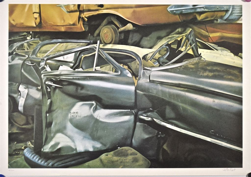 John Salt: Offset techniek. Autowrakken. Gesigneerd kopen? Bied vanaf 150!