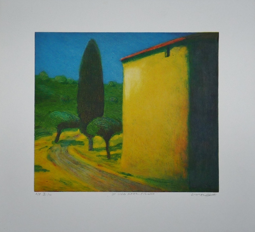 Elmar Gille, Reliëfdiepdruk, Op weg naar Pienza,  kopen? Bied vanaf 60!