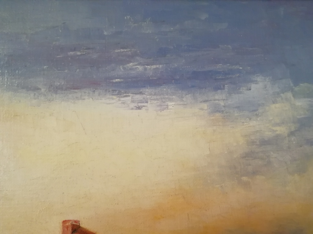 onbekend kunstenaar - olieverf op doek - landelijk hoeve zicht kopen? Bied vanaf 1!